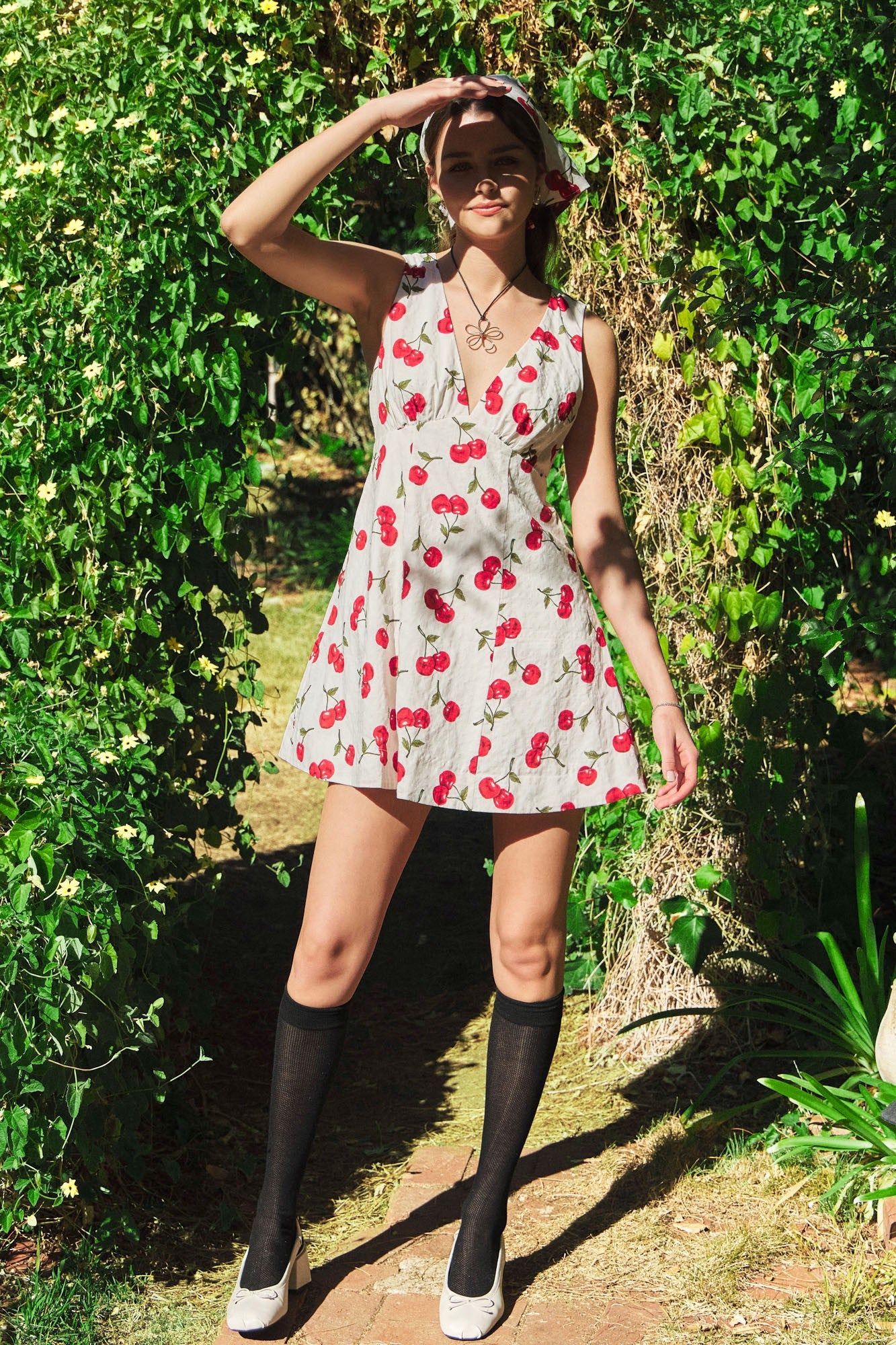 Cherry A-Line Dress