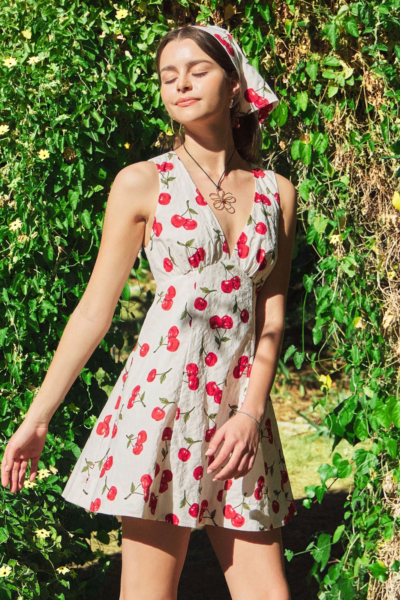 Cherry A-Line Dress