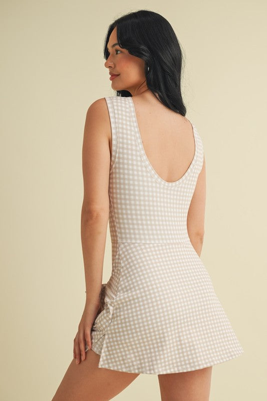 Gingham Sporty Romper