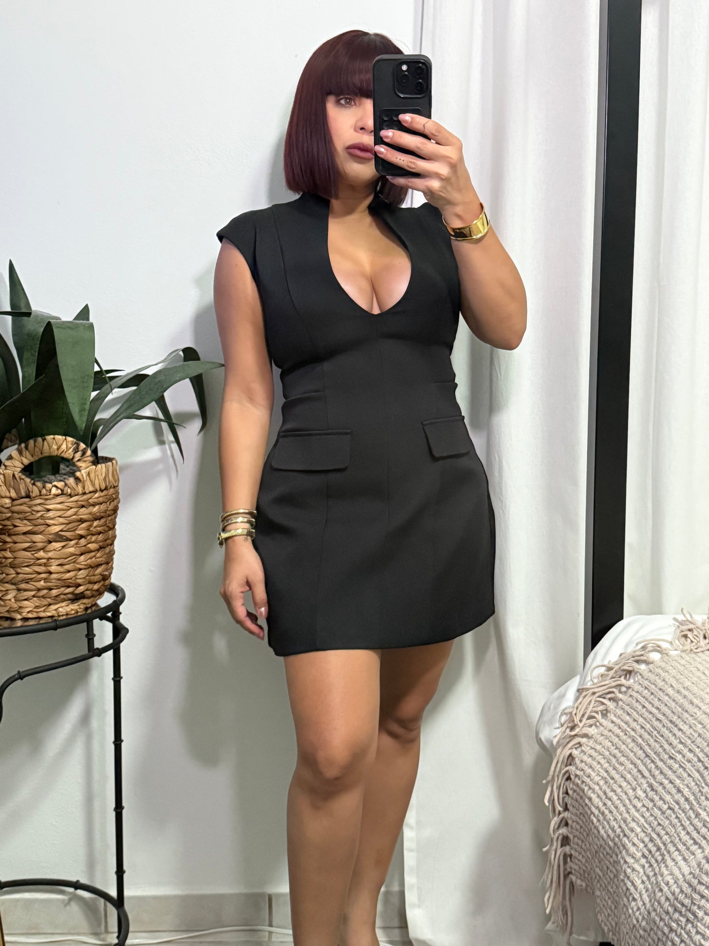 Black Structured Dress