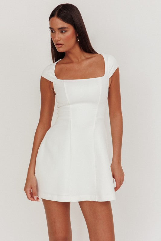 White Structured Dress