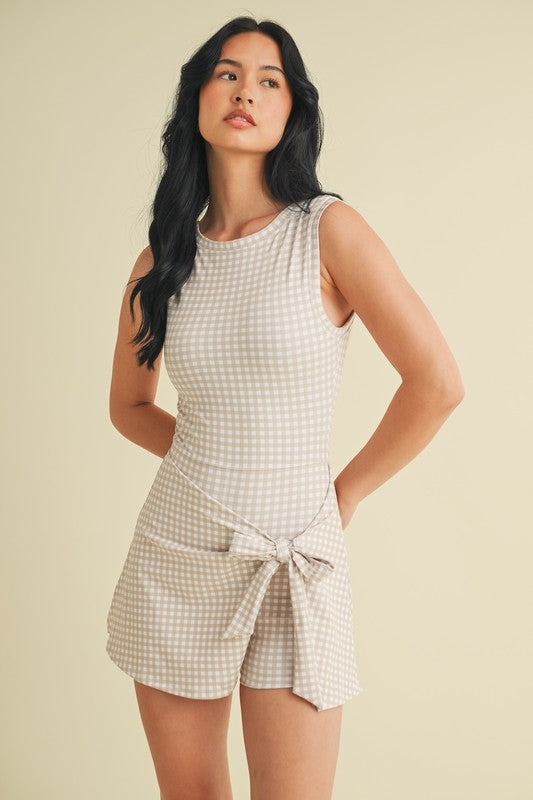 Gingham Sporty Romper