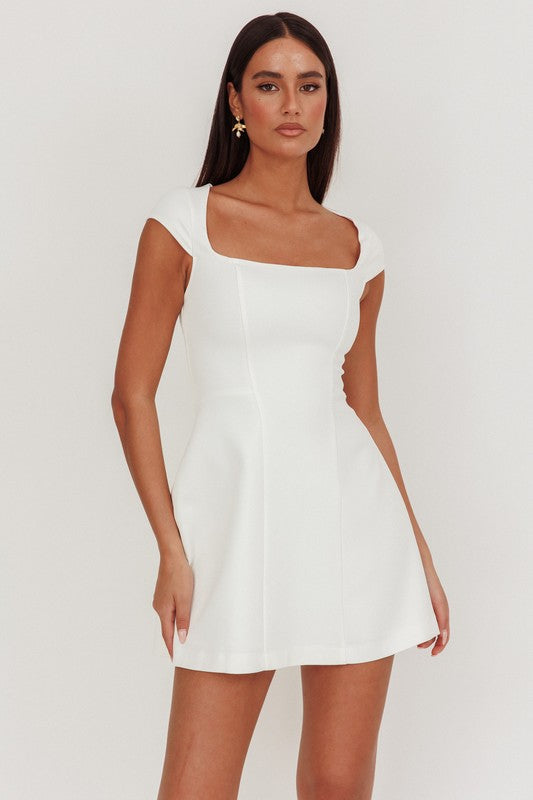 White Structured Dress