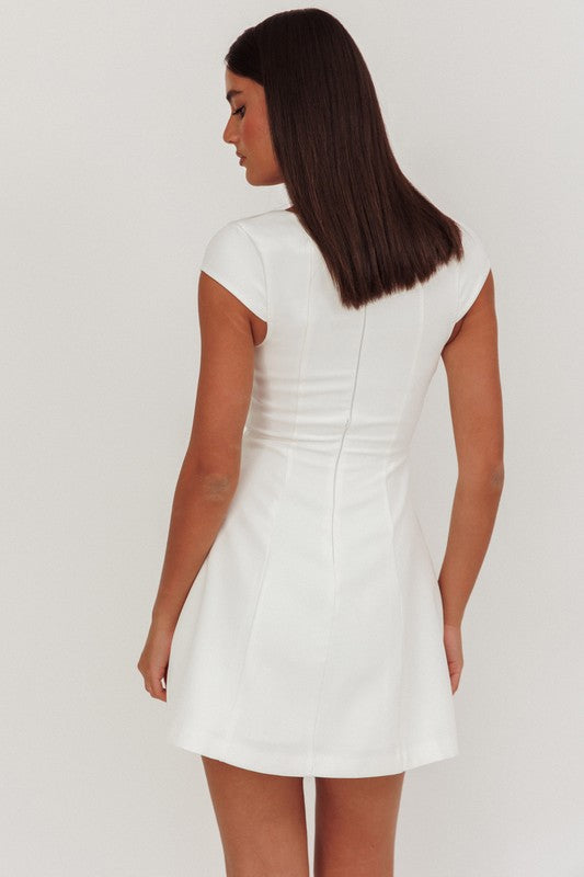 White Structured Dress